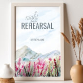 Nacht van de repetitie Mountain Meadow Waterverf Poster