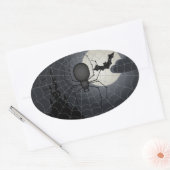 Nacht van de Spin Ovale Stickers (Envelop)