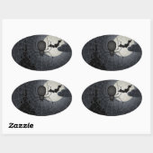 Nacht van de Spin Ovale Stickers (Vel)