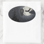 Nacht van de Spin Ovale Stickers (Tas)