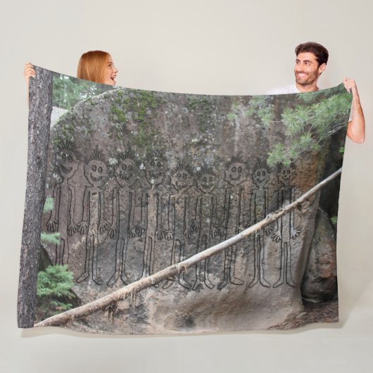 Nacht van de Walking Gigglers Fleece Deken (In situ)