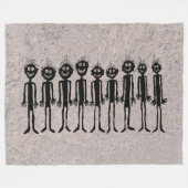 Nacht van de wandelende Gigglyph Fleece Deken (Voorkant (Horizontaal))