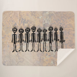 Nacht van de wandelende Gigglyph Sherpa Deken