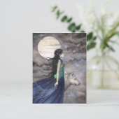 Nacht van de Wolf Fantasy Kunst Briefkaart (Staand voorkant)