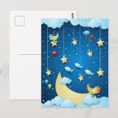 Nacht van grote long briefkaart (Voorkant / Achterkant)