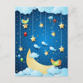 Nacht van grote long briefkaart (Voorkant)