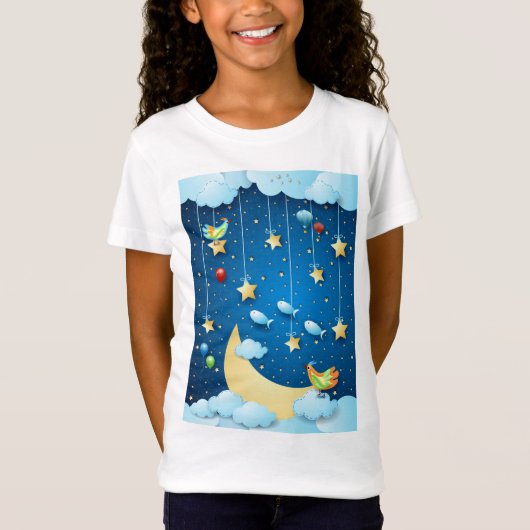 Nacht van grote long t-shirt (Voorkant)