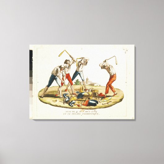 Nacht van het patriottische Delirium Canvas Afdruk (Voorkant)