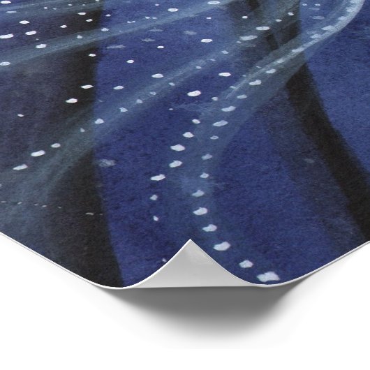 Nacht van het Wolf Fantasy Art Poster (Hoek)