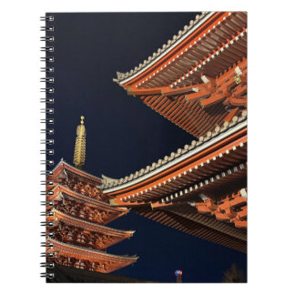 Nacht van Kaminarimon in Tokio Japan Notitieboek