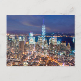 Nacht van Manhattan Briefkaart
