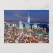 Nacht van Manhattan Briefkaart (Voorkant)