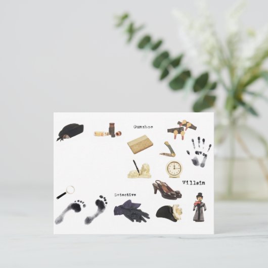 Nacht van Mystery Murder Detective Dinner Party Briefkaart (Staand voorkant)