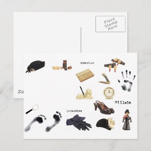 Nacht van Mystery Murder Detective Dinner Party Briefkaart (Voorkant / Achterkant)