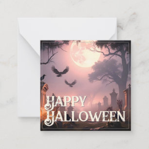 Nacht van Schaduwen – Een Halloween-spreuk Ontwaak Notitiekaartje