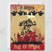 Nacht vol van schrik artistiek bloed rood boe frea feestdagenkaart (Voorkant)