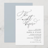 Nacht voor Black Lettering repetitie diner Kaart (Voorkant / Achterkant)