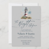 Nacht voor bruiloft repetitie diner vuurtoren kaart (Voorkant)