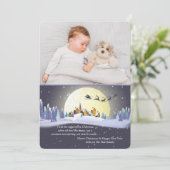 Nacht voor Kerst Foto Vakantie Kaart (Staand voorkant)