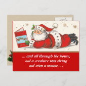 Nacht voor kerst Santa Briefkaart (Voorkant / Achterkant)