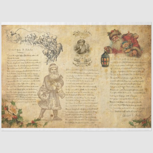  nacht voor kerstcollage tissuepapier (Voorkant)