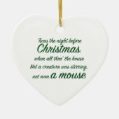 Nacht voor kerstkeramische versiering keramisch ornament (Voorkant)