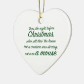 Nacht voor kerstkeramische versiering keramisch ornament (Links)