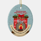 Nacht voor Kerstmis... Keramisch Ornament (Rechts)