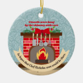 Nacht voor Kerstmis... Keramisch Ornament (Voorkant)