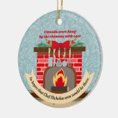 Nacht voor Kerstmis... Keramisch Ornament (Links)