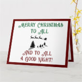 Nacht voor Kerstmis Kerstman vakantie Kaart (Gele Bloem)