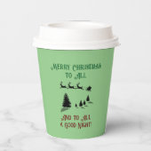 Nacht voor Kerstmis Kerstman vakantie Papieren Bekers (Achterkant)