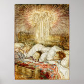 Nacht voor Kerstmis Kinderen in bed Poster (Voorkant)