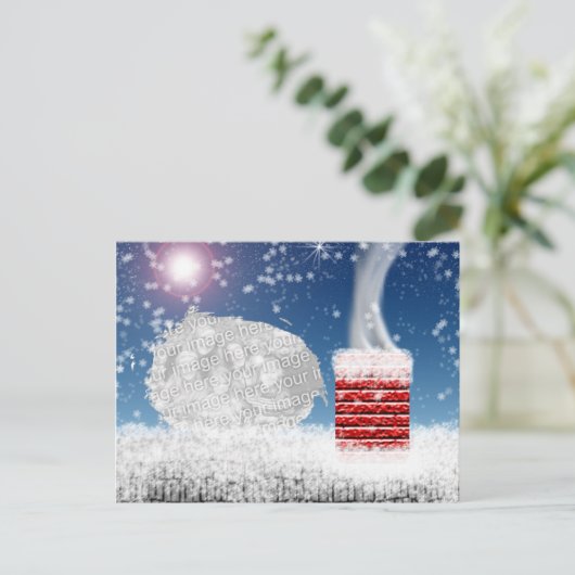 Nacht voor kerstmis Sjabloon Briefkaart (Staand voorkant)