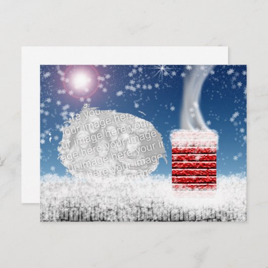 Nacht voor kerstmis Sjabloon Briefkaart (Voorkant / Achterkant)