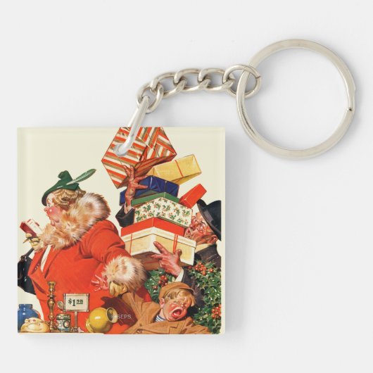 Nacht voor Kerstmis Sleutelhanger (Achterkant)