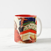 Nacht voor Kerstmis Tweekleurige Koffiemok (Voorkant rechts)