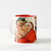 Nacht voor Kerstmis Tweekleurige Koffiemok (Voorkant links)