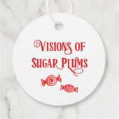 Nacht voor Kerstmis Visioenen van Suikerpruimen Bedankjes Labels (Voorkant)