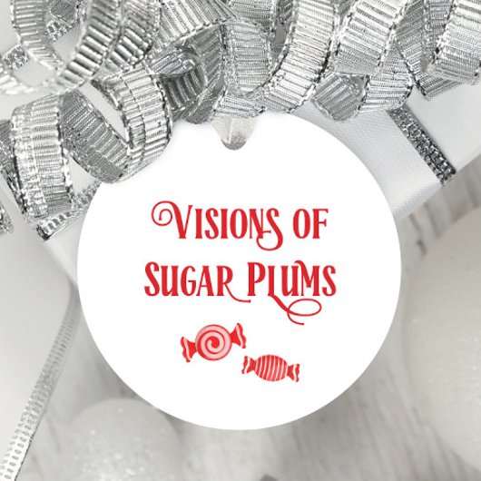 Nacht voor Kerstmis Visioenen van Suikerpruimen Bedankjes Labels