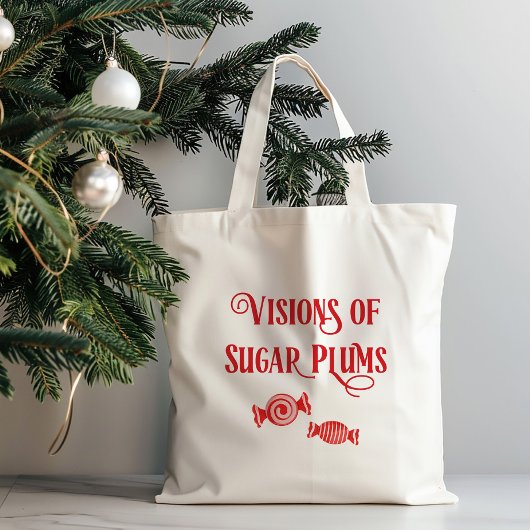 Nacht voor Kerstmis Visioenen van Suikerpruimen Tote Bag