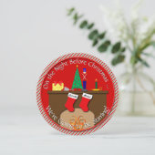 Nacht voor Kerstmis · Wijn & Kaasfeest Kaart (Staand voorkant)