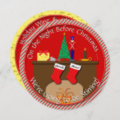 Nacht voor Kerstmis · Wijn & Kaasfeest Kaart (Voorkant / Achterkant)