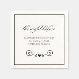 Nacht voor minimalistische repetitie diner servet