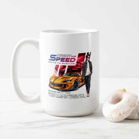Nacht voor snelheid | 15# Classic Mok (Met donut)