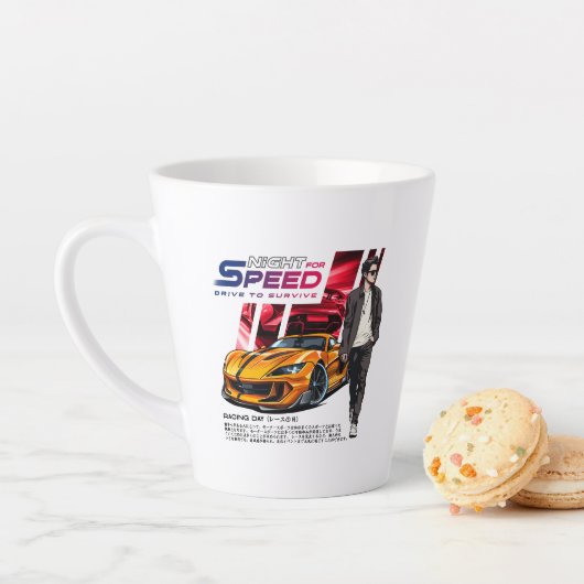 Nacht voor snelheid | latte mok (In situ)