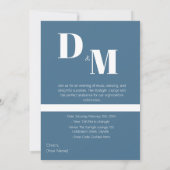 Nacht voor Soiree Pastel Blauw Ontwerp Kaart (Achterkant)