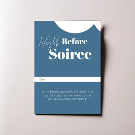 Nacht voor Soiree Pastel Blauw Ontwerp Kaart
