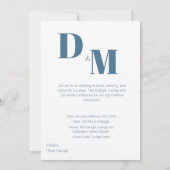 Nacht voor Soiree wit minimaal ontwerp Kaart (Achterkant)