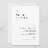 NACHT VÓÓR | uitnodiging voor een repetitief diner (Voorkant)